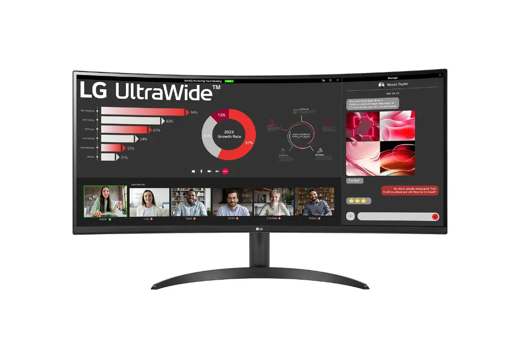 34WR50QC-B, LG 34(86.36cm) 21:9 Curved UltraWide™ QHD (3440x1440) Monitor