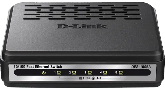 D-Link DES-1005A 5-Port 10/100BASE-T Unmanaged 10/100 Mbps Ethernet LAN Network Switch 