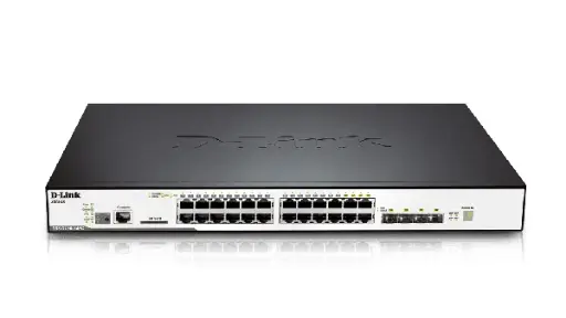 D-Link DGS-3120-24PC: 24-Port Gigabit Stackable L2+ Switch, 4 Combo SFP 40-Gigabit Stacking 