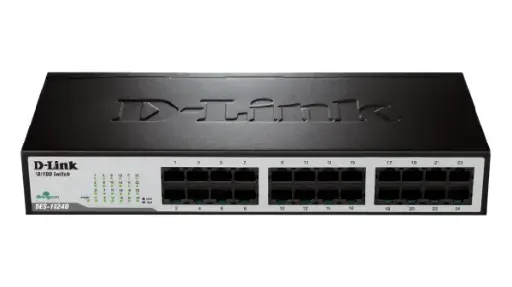 D-Link DES-1024D 24-Port Fast Ethernet Unmanaged Desktop/Rackmount Network Switch